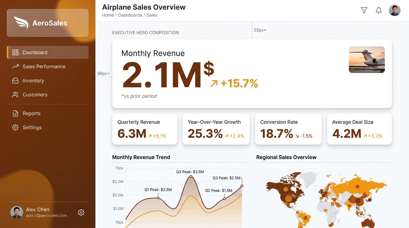 Dark editorial dashboard inspiration