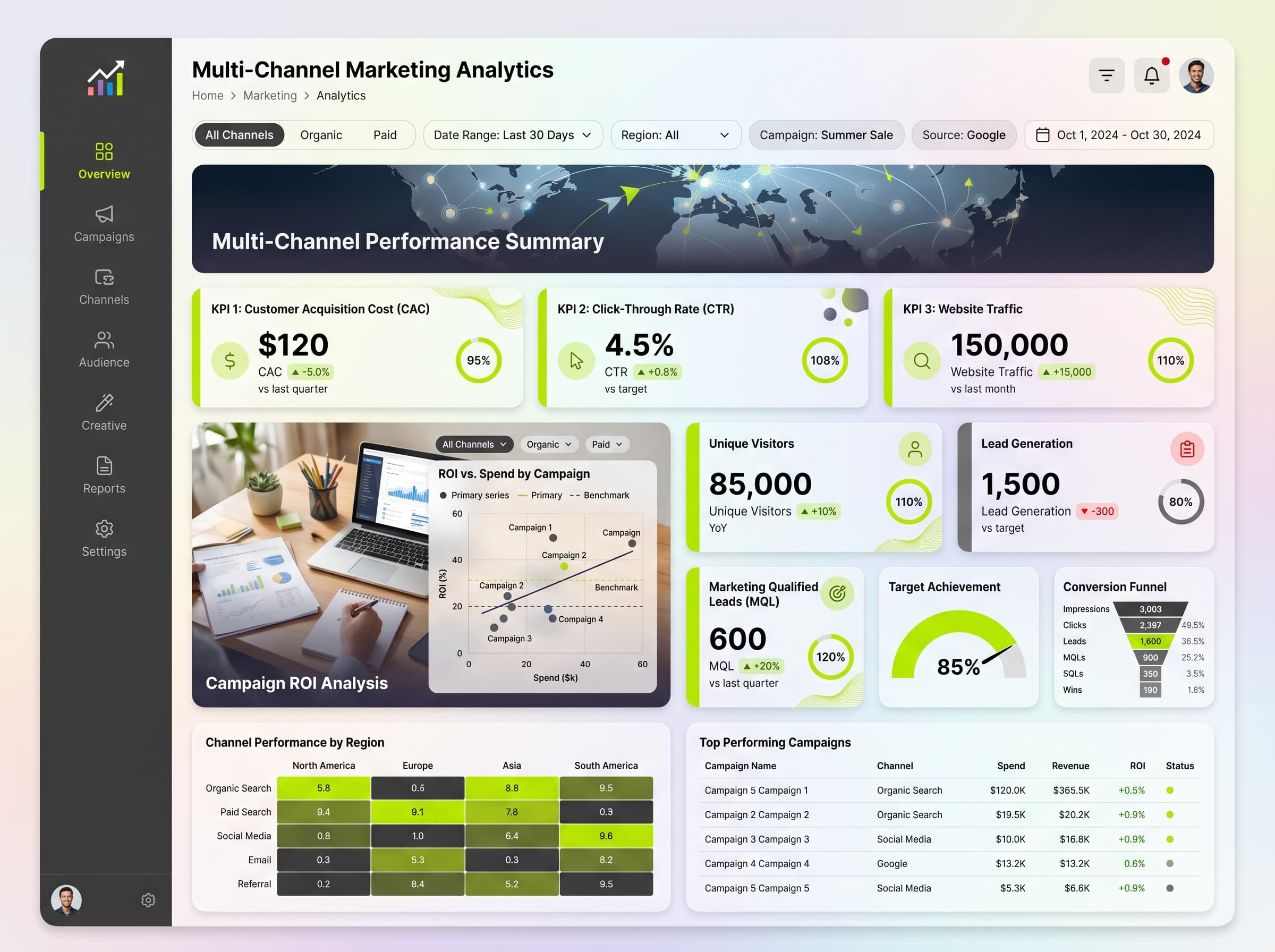 Dark navigation dashboard layout inspiration