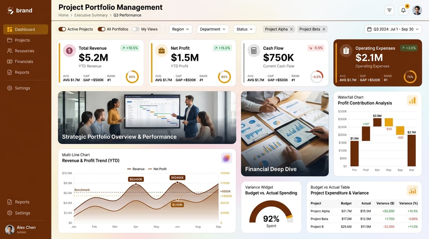 Dark navigation dashboard layout inspiration