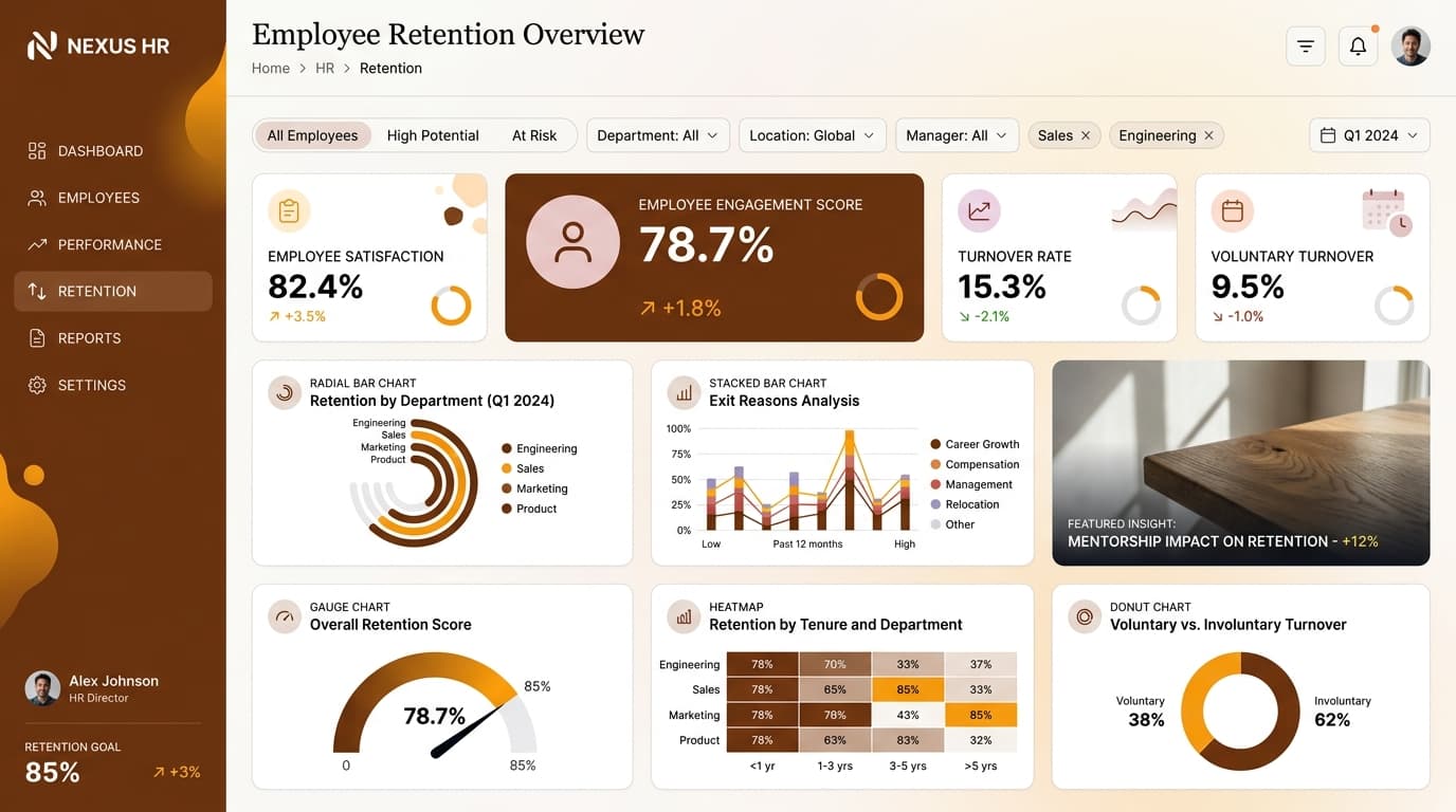 Dark navigation dashboard layout inspiration