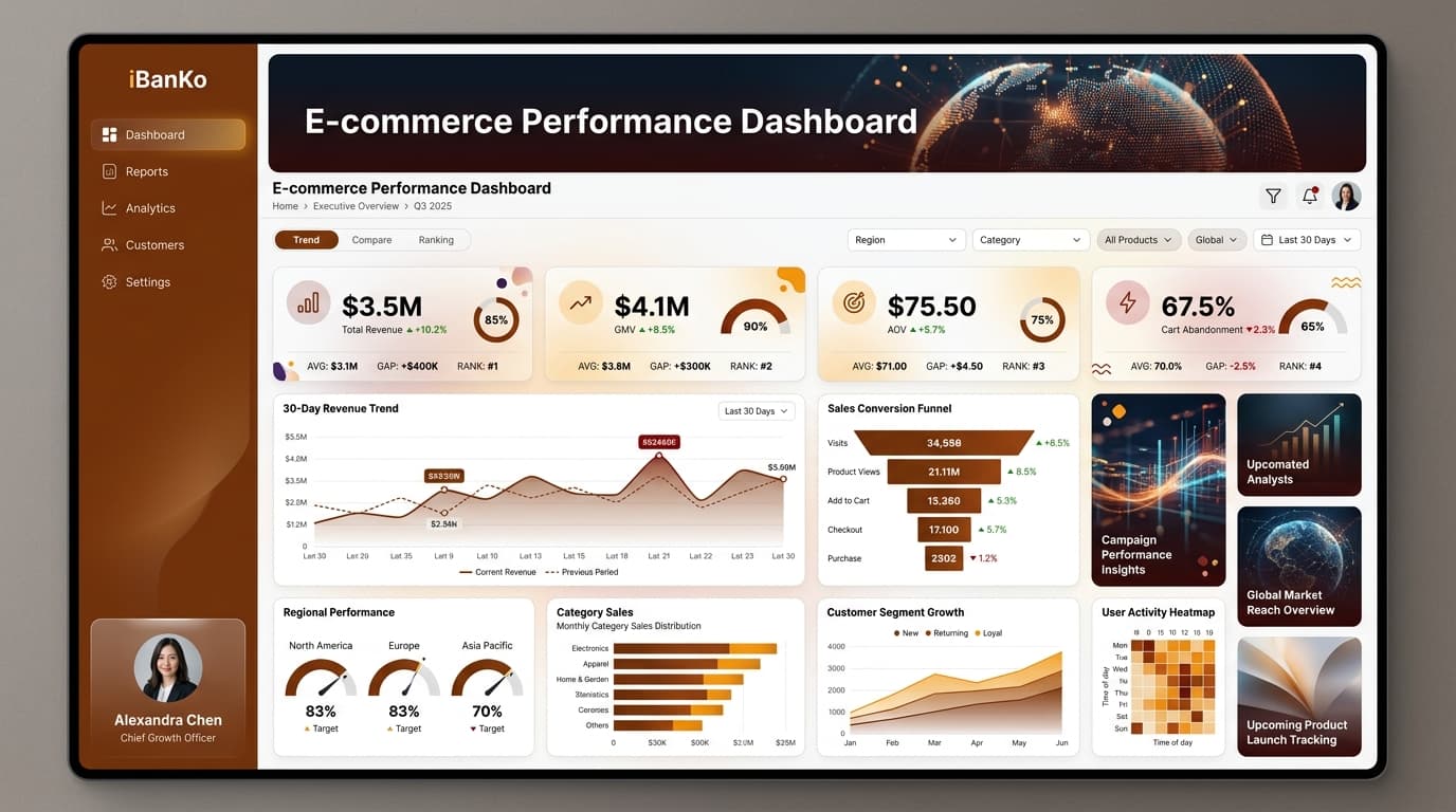 Dark editorial dashboard inspiration